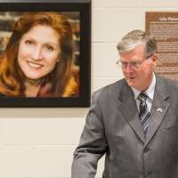 President Haas speaking at the podium